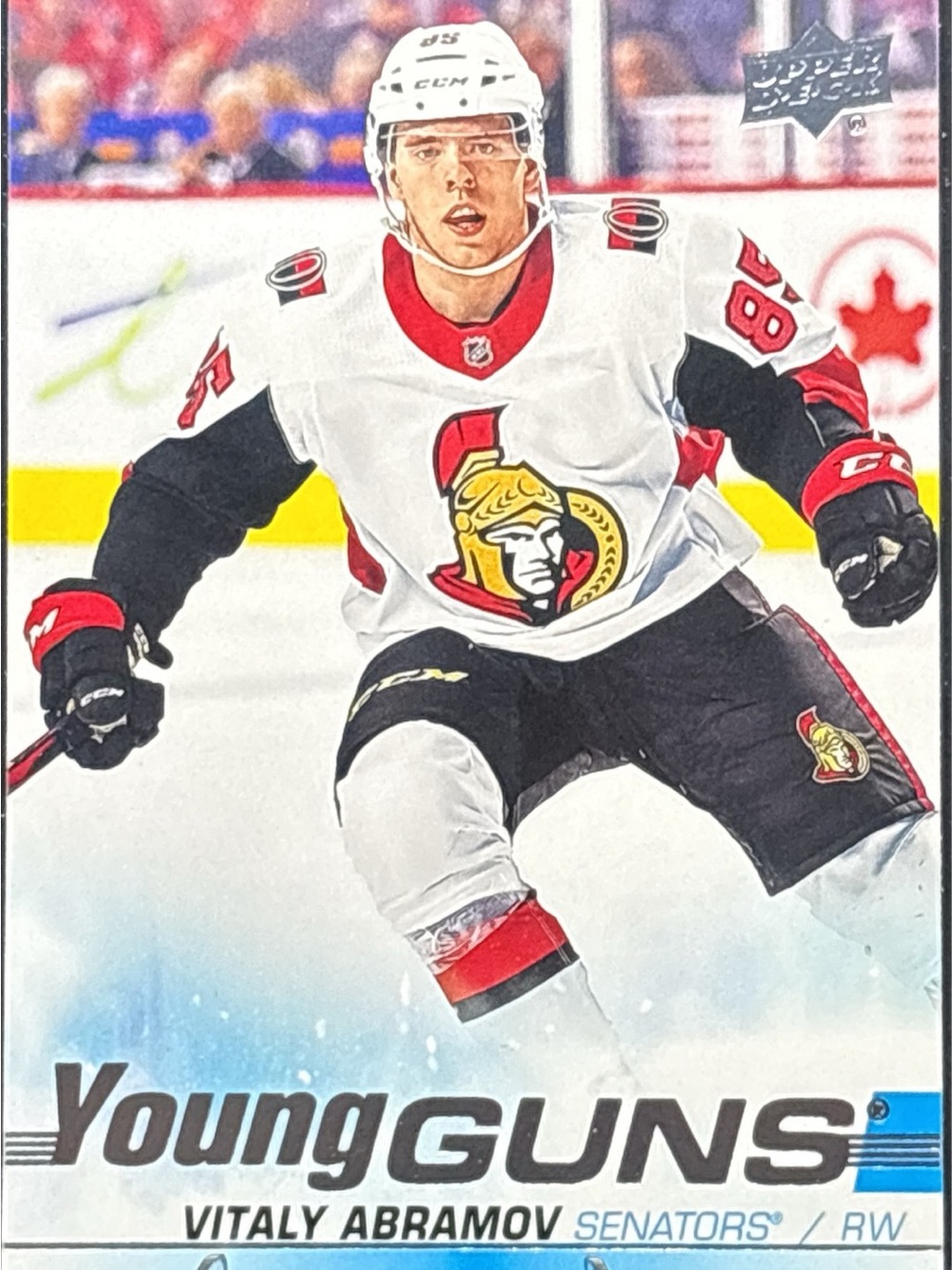 Upper Deck Young Guns Vitaly Abramov Hockey Trading Card